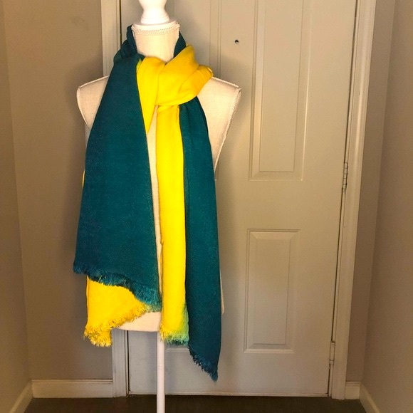 Yellow and Green Women's Scarf - Picture 3 of 8